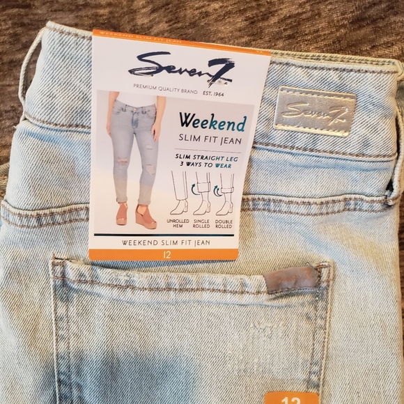 New! Seven7 Weekend Slim Fit Jean Size 12 - Picture 4 of 4